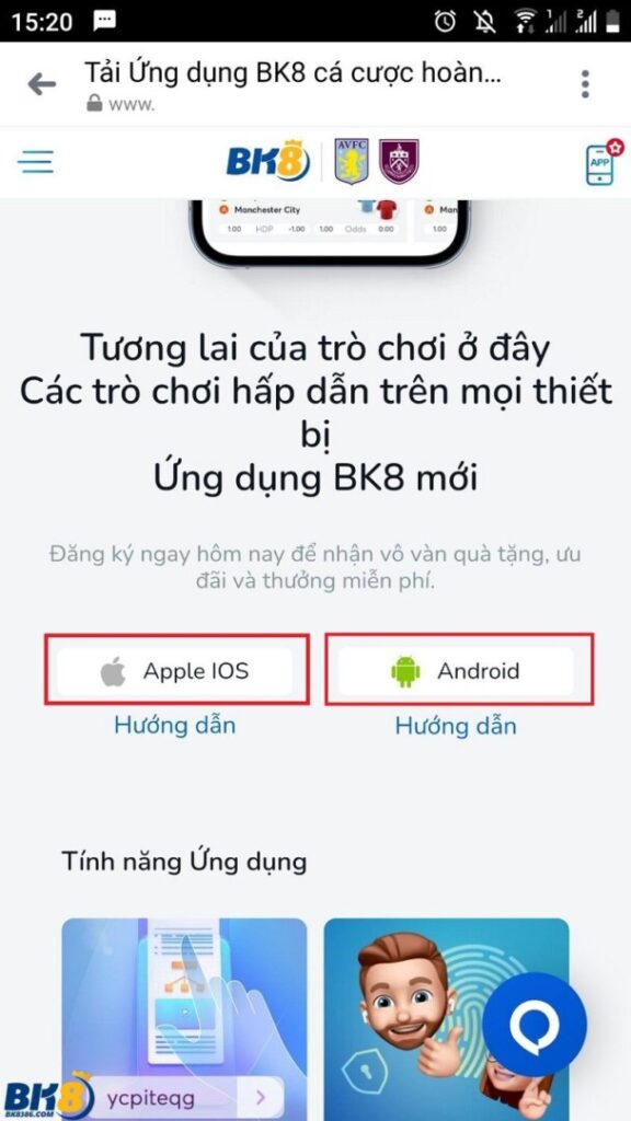 Chọn phiên bản phù hợp với hệ điều hành Android hoặc iOS
