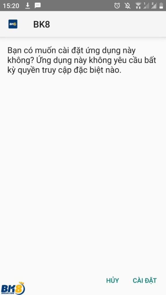 Chờ quá trình tải xuống hoàn tất, các bạn thực hiện cài đặt ứng dụng lên thiết bị